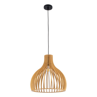 LEDTM® SCANDINAVIA 01697 Boho Κρεμαστό Φωτιστικό Οροφής με Ντουί 1 x E27 AC 220-240V IP20 - Μπεζ Καφέ - Μ35 x Π35 x Υ35cm - Image 4