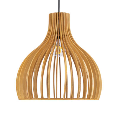 LEDTM® SCANDINAVIA 01697 Boho Κρεμαστό Φωτιστικό Οροφής με Ντουί 1 x E27 AC 220-240V IP20 - Μπεζ Καφέ - Μ35 x Π35 x Υ35cm - Image 5