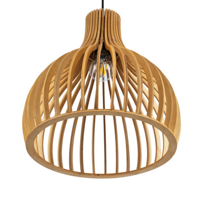 LEDTM® SCANDINAVIA 01697 Boho Κρεμαστό Φωτιστικό Οροφής με Ντουί 1 x E27 AC 220-240V IP20 - Μπεζ Καφέ - Μ35 x Π35 x Υ35cm - Image 6