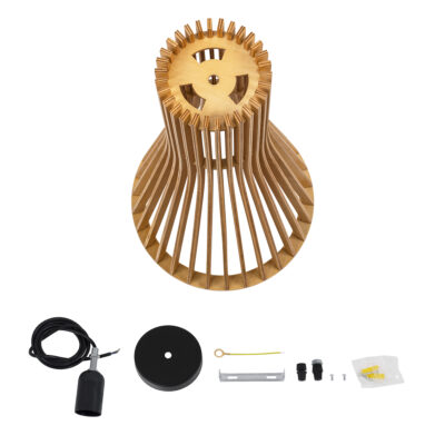 LEDTM® SCANDINAVIA 01700 Boho Κρεμαστό Φωτιστικό Οροφής με Ντουί 1 x E27 AC 220-240V IP20 - Μπεζ Καφέ - Μ25 x Π25 x Υ45cm - Image 11