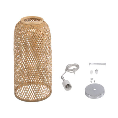 LEDTM® CALERO 01710 Boho Κρεμαστό Φωτιστικό Οροφής με Ντουί 1 x E27 AC 220-240V IP20 - Μπεζ - Μ25 x Π25 x Υ50cm - Image 11
