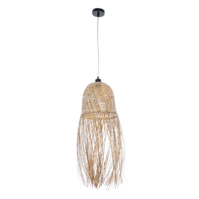 LEDTM® MANILA 01713 Boho Κρεμαστό Φωτιστικό Οροφής με Ντουί 1 x E27 AC 220-240V IP20 - Μπεζ - Μ25 x Π25 x Υ60cm - Image 4