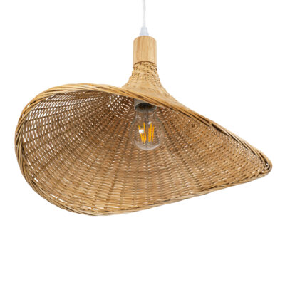LEDTM® CUBA 01717 Boho Κρεμαστό Φωτιστικό Οροφής με Ντουί 1 x E27 AC 220-240V IP20 - Μπεζ - Μ43 x Π43 x Υ30cm - Image 6
