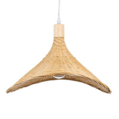 LEDTM® CUBA 01717 Boho Κρεμαστό Φωτιστικό Οροφής με Ντουί 1 x E27 AC 220-240V IP20 - Μπεζ - Μ43 x Π43 x Υ30cm - Image 9