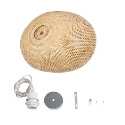 LEDTM® CARIBBEAN 01723 Boho Κρεμαστό Φωτιστικό Οροφής με Ντουί 1 x E27 AC 220-240V IP20 - Μπεζ - Μ45 x Π45 x Υ24cm - Image 10