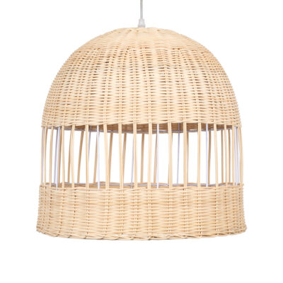 LEDTM® LUCIA 01725 Boho Κρεμαστό Φωτιστικό Πλέγμα Μονόφωτο 1 x E27 IP20 Μπεζ Ξύλο - Μ40 x Π40 x Y34cm - Image 5