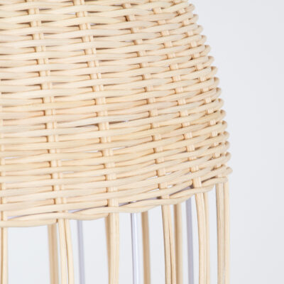 LEDTM® LUCIA 01725 Boho Κρεμαστό Φωτιστικό Πλέγμα Μονόφωτο 1 x E27 IP20 Μπεζ Ξύλο - Μ40 x Π40 x Y34cm - Image 9