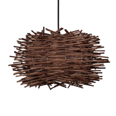 LEDTM® MINORCA 01732 Boho Κρεμαστό Φωτιστικό Οροφής με Ντουί 1 x E27 AC 220-240V IP20 - Καφέ - Μ30 x Π30 x Υ18cm