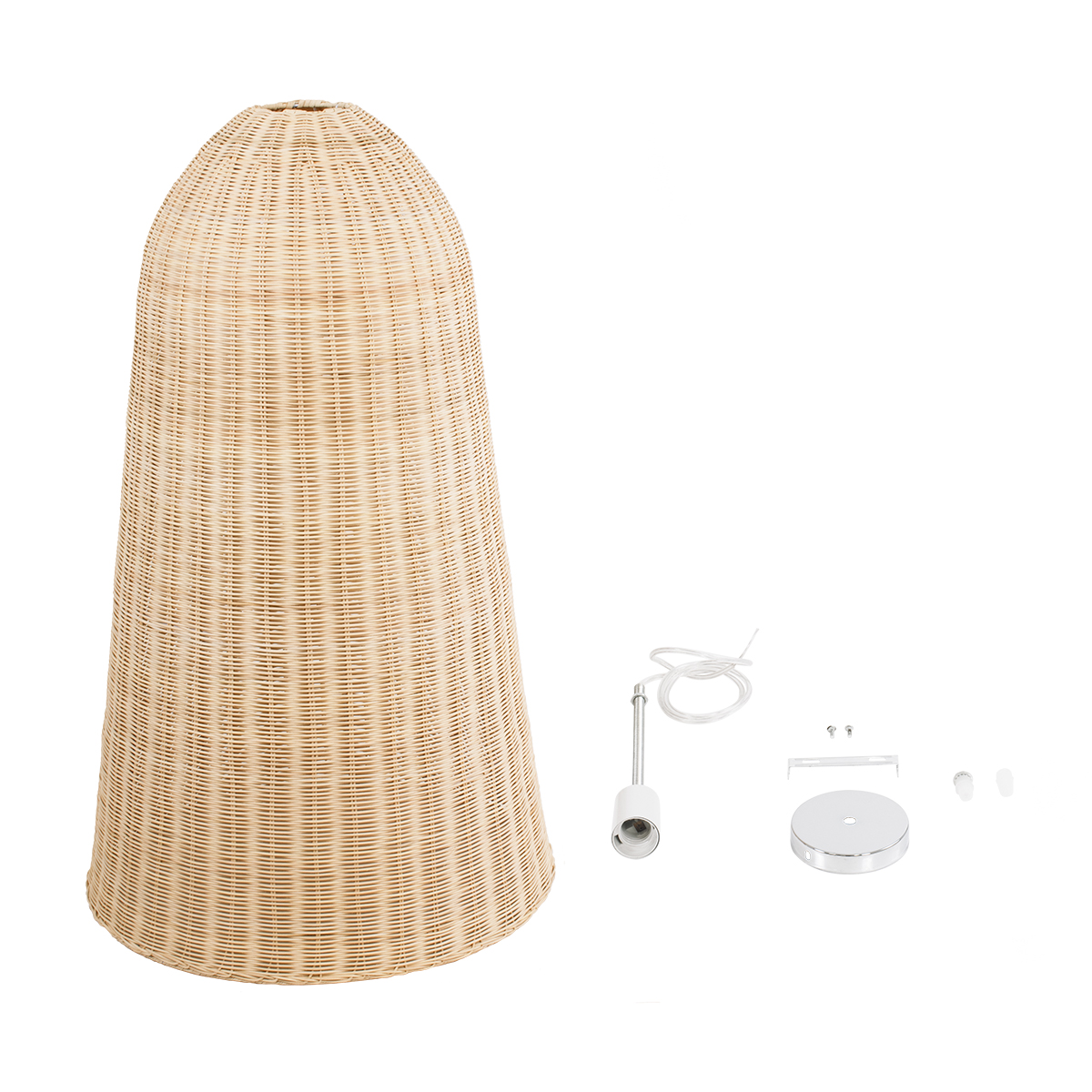 LEDTM® FAROL 01746 Boho Κρεμαστό Φωτιστικό Οροφής με Ντουί 1 x E27 AC 220-240V IP20 - Μπεζ - Μ60 x Π60 x Y100cm - Image 10