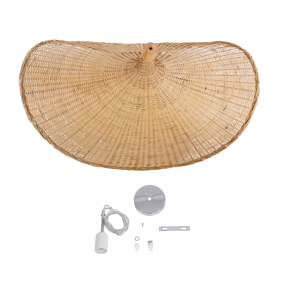 LEDTM® CUBA 01767 Boho Κρεμαστό Φωτιστικό Οροφής με Ντουί 1 x E27 AC 220-240V IP20 - Μπεζ - Μ80 x Π80 x Υ49cm - Image 12