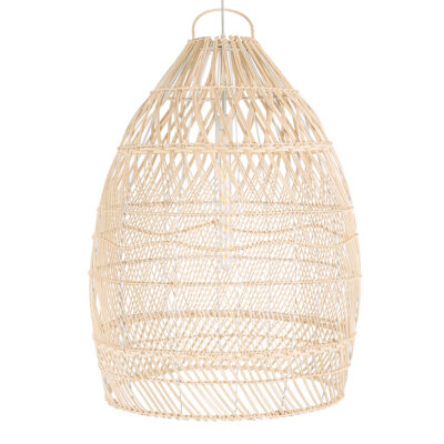 LEDTM® MALIBU 01810 Boho Κρεμαστό Φωτιστικό Καμπάνα Μονόφωτο 1 x E27 IP20 Μπεζ Ξύλο - Μ57 x Π57 x Υ75cm - Image 6