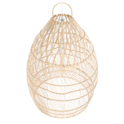LEDTM® MALIBU 01810 Boho Κρεμαστό Φωτιστικό Καμπάνα Μονόφωτο 1 x E27 IP20 Μπεζ Ξύλο - Μ57 x Π57 x Υ75cm - Image 7