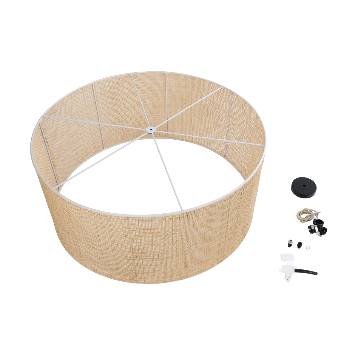 LEDTM® YOTTO 01823 Boho Κρεμαστό Φωτιστικό Οροφής με Ντουί 3 x E27 AC 220-240V IP20 - Μπεζ - Μ90 x Π90 x Υ40cm - Image 10