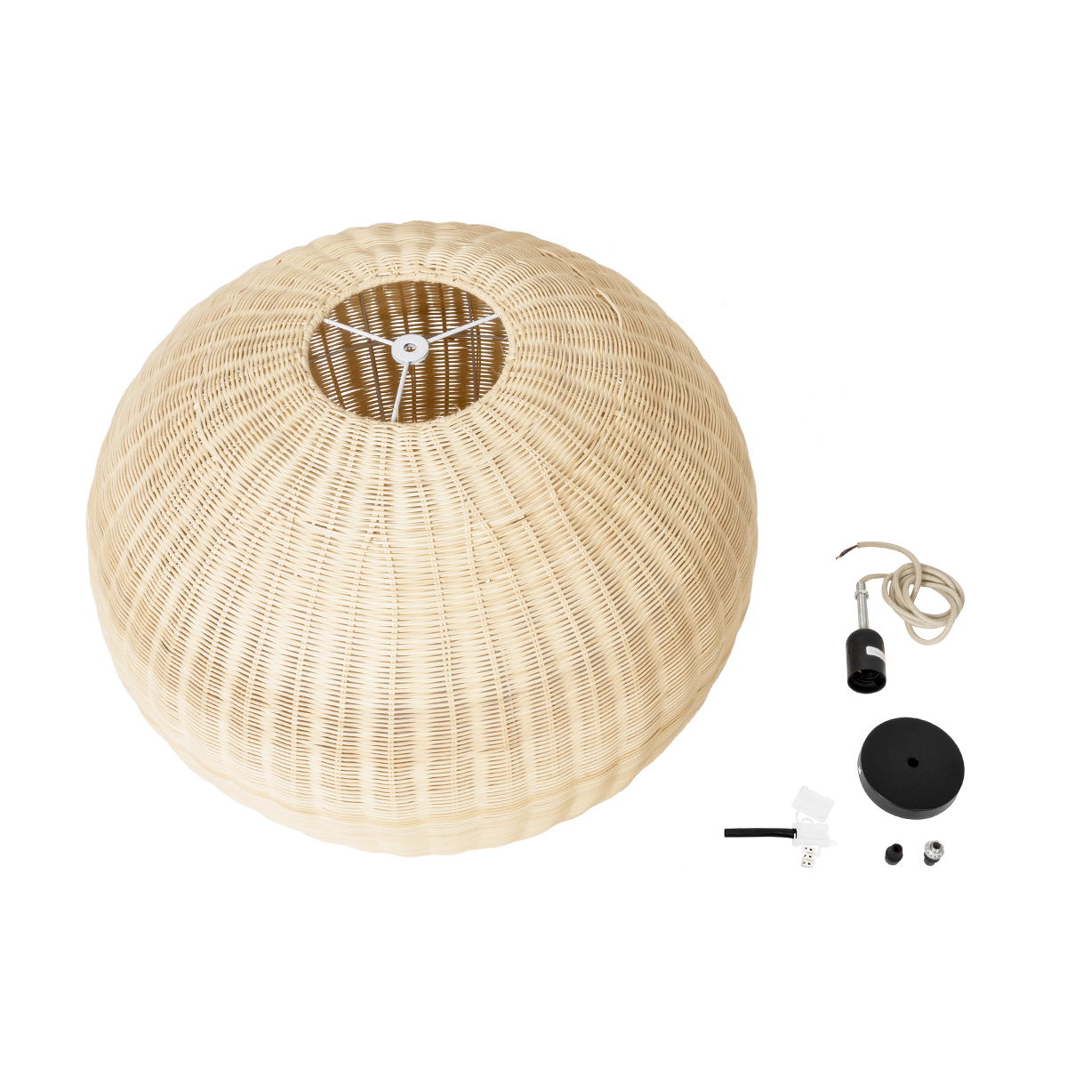 LEDTM® RAITO 01825 Boho Κρεμαστό Φωτιστικό Οροφής με Ντουί 1 x E27 AC 220-240V IP20 - Μπεζ - Μ60 x Π60 x Υ40cm - Image 10
