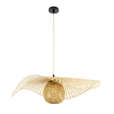 LEDTM® CINNABAR 01837 Boho Κρεμαστό Φωτιστικό Οροφής με Ντουί 1 x E27 AC 220-240V IP20 - Μπεζ - Μ75 x Π75 x Υ21cm - Image 4