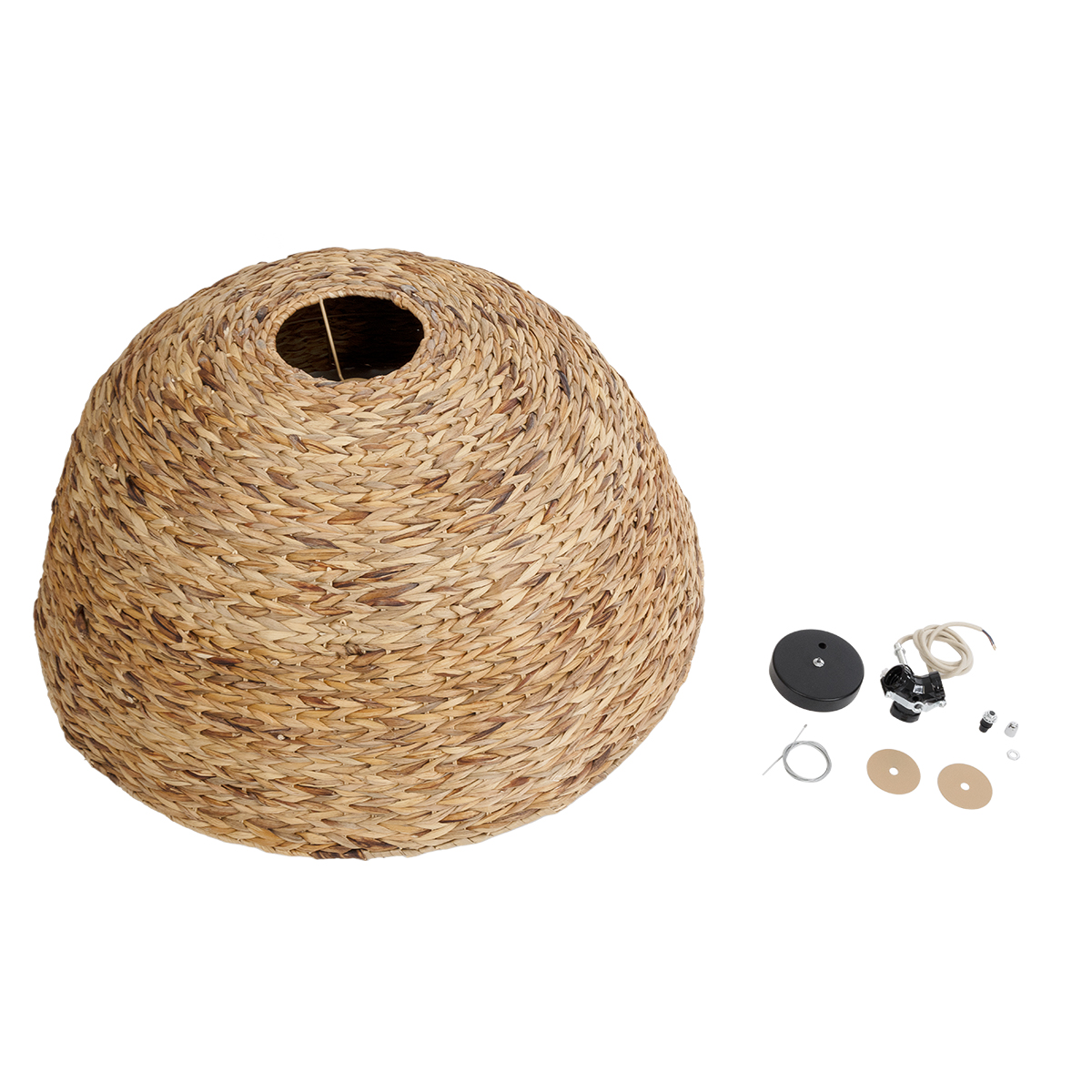 LEDTM® MANGATA 01848 Boho Κρεμαστό Φωτιστικό Οροφής με Ντουί 1 x E27 AC 220-240V IP20 - Καφέ - Μ90 x Π90 x Υ40cm - Image 10