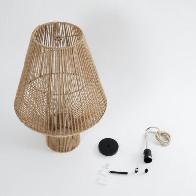 LEDTM® CAYMAN 01853 Boho Κρεμαστό Φωτιστικό Οροφής με Ντουί 1 x E27 AC 220-240V IP20 - Μπεζ - Μ40 x Π40 x Υ60cm - Image 10
