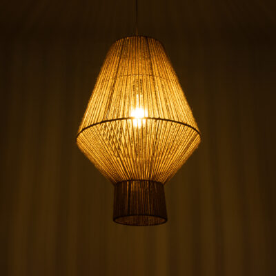 LEDTM® CAYMAN 01853 Boho Κρεμαστό Φωτιστικό Οροφής με Ντουί 1 x E27 AC 220-240V IP20 - Μπεζ - Μ40 x Π40 x Υ60cm - Image 3