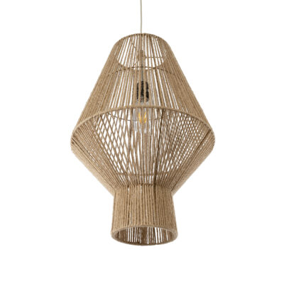 LEDTM® CAYMAN 01853 Boho Κρεμαστό Φωτιστικό Οροφής με Ντουί 1 x E27 AC 220-240V IP20 - Μπεζ - Μ40 x Π40 x Υ60cm - Image 6