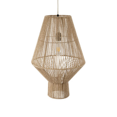 LEDTM® CAYMAN 01853 Boho Κρεμαστό Φωτιστικό Οροφής με Ντουί 1 x E27 AC 220-240V IP20 - Μπεζ - Μ40 x Π40 x Υ60cm - Image 7