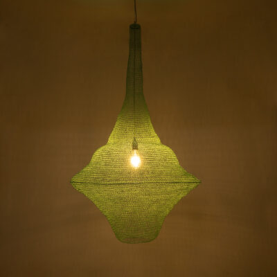 LEDTM® KENTUCKY 01879 Vintage Κρεμαστό Φωτιστικό Πλέγμα Μονόφωτο 1 x E27 IP20 Τιρκουάζ Μέταλλο - Μ80 x Π80 x Υ140cm - Image 3