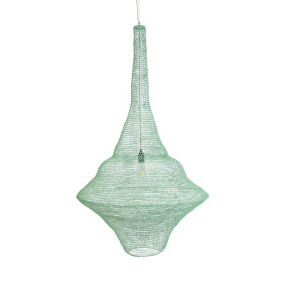 LEDTM® KENTUCKY 01879 Vintage Κρεμαστό Φωτιστικό Πλέγμα Μονόφωτο 1 x E27 IP20 Τιρκουάζ Μέταλλο - Μ80 x Π80 x Υ140cm - Image 5