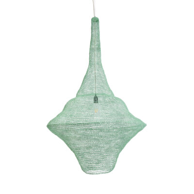 LEDTM® KENTUCKY 01879 Vintage Κρεμαστό Φωτιστικό Πλέγμα Μονόφωτο 1 x E27 IP20 Τιρκουάζ Μέταλλο - Μ80 x Π80 x Υ140cm - Image 6