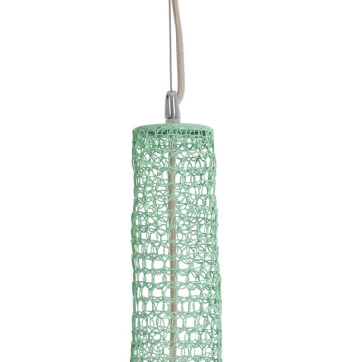 LEDTM® KENTUCKY 01879 Vintage Κρεμαστό Φωτιστικό Πλέγμα Μονόφωτο 1 x E27 IP20 Τιρκουάζ Μέταλλο - Μ80 x Π80 x Υ140cm - Image 8