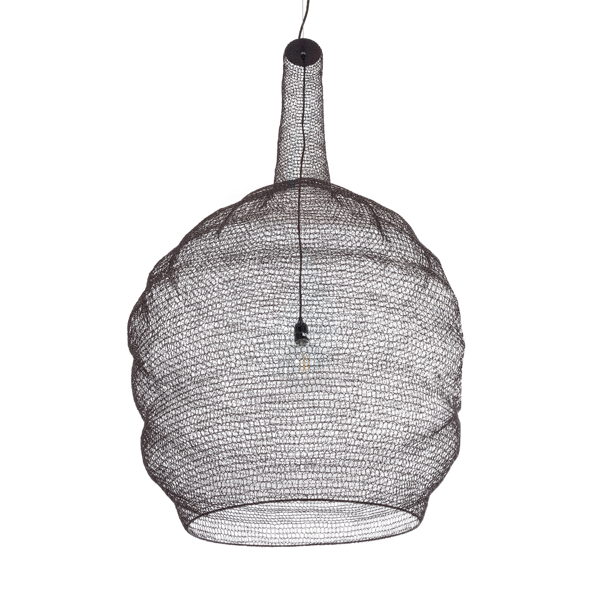 LEDTM® KENTUCKY 01887 Vintage Κρεμαστό Φωτιστικό Οροφής με Ντουί 1 x E27 AC 220-240V IP20 - Καφέ - Μ90 x Π90 x Υ150cm - Image 6