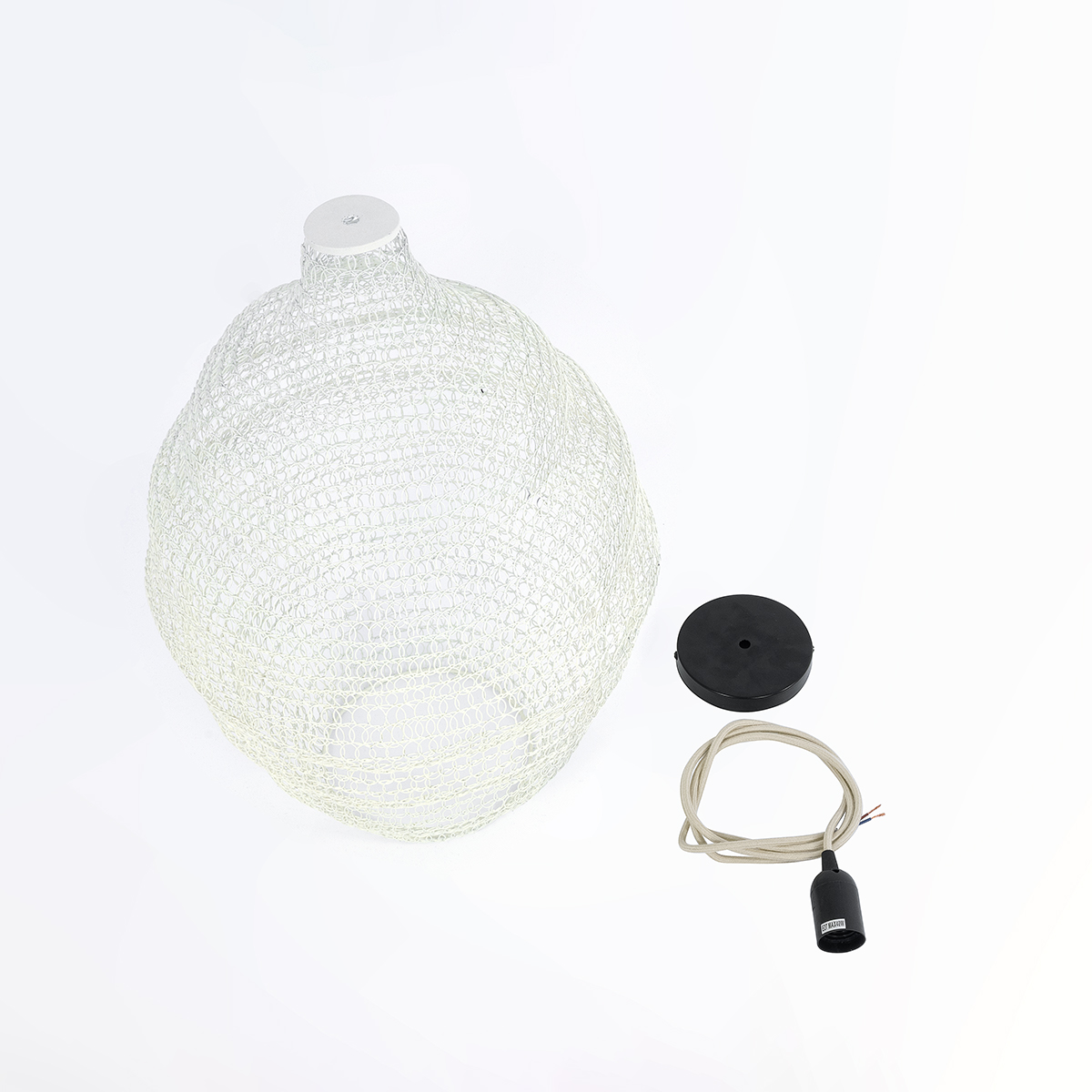 LEDTM® KENTUCKY 01898 Vintage Κρεμαστό Φωτιστικό Οροφής με Ντουί 1 x E27 AC 220-240V IP20 - Λευκό - Μ40 x Π40 x Y60cm - Image 10