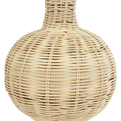 LEDTM® HASUMI 01959 Boho Επιτραπέζιο Φωτιστικό Πορτατίφ Μονόφωτο 1 x E27 IP20 Μπεζ Ξύλο με Λευκό Ύφασμα - Μ30 x Π30 x Υ50cm - Image 6