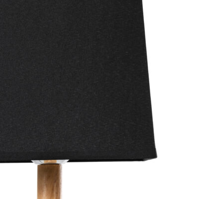 LEDTM® KOLIPE 02039 Μοντέρνο Επιτραπέζιο Φωτιστικό Πορτατίφ Μονόφωτο 1 x E27 IP20 Μπεζ Ξύλο με Μαύρο Ύφασμα - Μ20 x Π20 x Υ38cm - Image 7