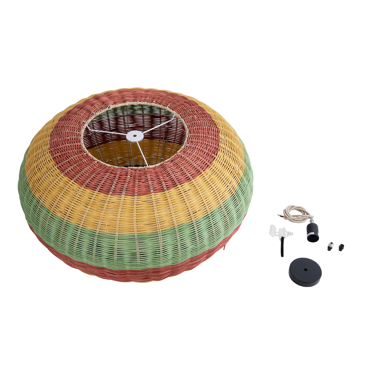 LEDTM® CABALLEROS 02056 Boho Κρεμαστό Φωτιστικό Οροφής με Ντουί 1 x E27 AC 220-240V IP20 - Πολύχρωμο - Μ70 x Π70 x Υ36cm - Image 10