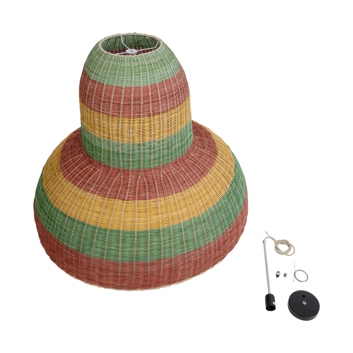 LEDTM® CABALLEROS 02059 Boho Κρεμαστό Φωτιστικό Οροφής με Ντουί 1 x E27 AC 220-240V IP20 - Πολύχρωμο - Μ100 x Π100 x Υ80cm - Image 9