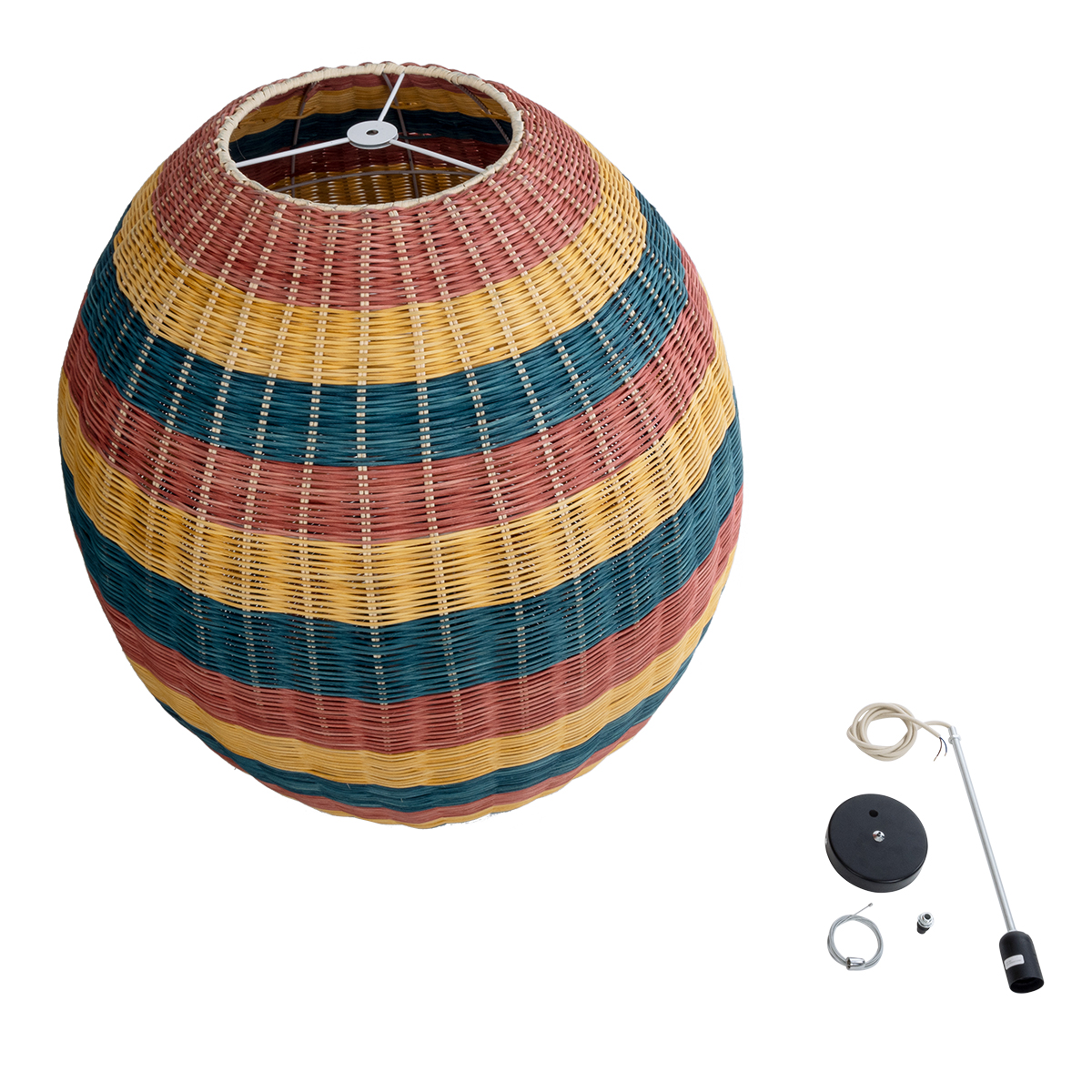 LEDTM® CABALLEROS 02066 Boho Κρεμαστό Φωτιστικό Οροφής με Ντουί 1 x E27 AC 220-240V IP20 - Πολύχρωμο - Μ70 x Π70 x Υ80cm - Image 10