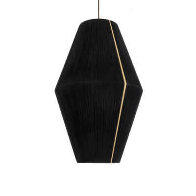 LEDTM® SALERNO 02078 Boho Κρεμαστό Φωτιστικό Πλέγμα Μονόφωτο 1 x E27 IP20 Μαύρο & Μπεζ Σχοινί - Μ50 x Π50 x Υ80cm - Image 5