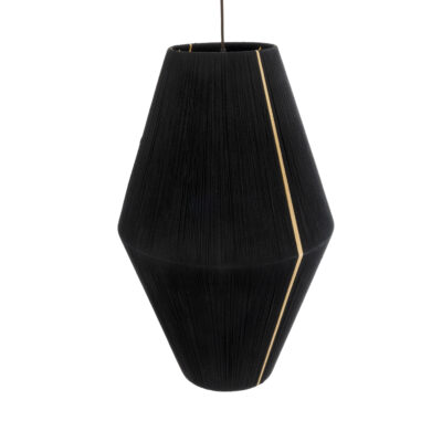 LEDTM® SALERNO 02078 Boho Κρεμαστό Φωτιστικό Πλέγμα Μονόφωτο 1 x E27 IP20 Μαύρο & Μπεζ Σχοινί - Μ50 x Π50 x Υ80cm - Image 7