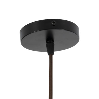 LEDTM® SALERNO 02078 Boho Κρεμαστό Φωτιστικό Πλέγμα Μονόφωτο 1 x E27 IP20 Μαύρο & Μπεζ Σχοινί - Μ50 x Π50 x Υ80cm - Image 9
