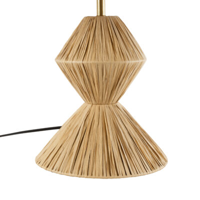 LEDTM® LUANA 02107 Boho Επιτραπέζιο Φωτιστικό Πορτατίφ Μονόφωτο 1 x E27 IP20 Μπεζ Raffia - Μ40 x Π40 x Υ50cm - Image 6