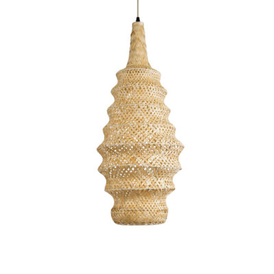 LEDTM® MAUI 02114 Boho Κρεμαστό Φωτιστικό Πλέγμα Μονόφωτο 1 x E27 IP20 Μπεζ Ξύλο - Μ30 x Π30 x Y77cm - Image 5