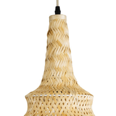 LEDTM® MAUI 02114 Boho Κρεμαστό Φωτιστικό Πλέγμα Μονόφωτο 1 x E27 IP20 Μπεζ Ξύλο - Μ30 x Π30 x Y77cm - Image 8