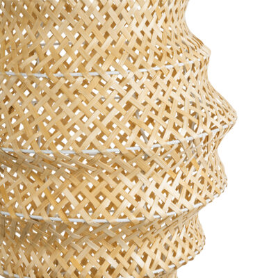 LEDTM® MAUI 02114 Boho Κρεμαστό Φωτιστικό Πλέγμα Μονόφωτο 1 x E27 IP20 Μπεζ Ξύλο - Μ30 x Π30 x Y77cm - Image 9