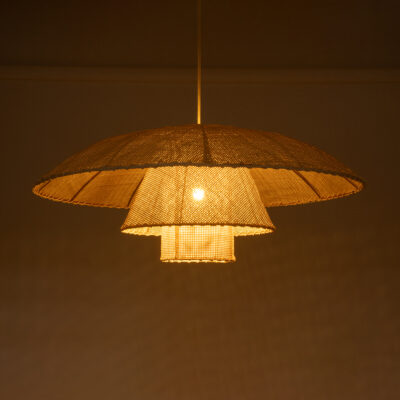 LEDTM® ZORA 02139 Boho Κρεμαστό Φωτιστικό Οροφής με Ντουί 1 x E27 AC 220-240V IP20 - Μπεζ - Μ80 x Π80 x Υ32cm - Image 3