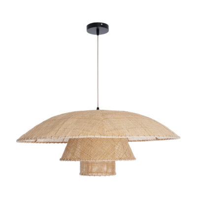 LEDTM® ZORA 02139 Boho Κρεμαστό Φωτιστικό Οροφής με Ντουί 1 x E27 AC 220-240V IP20 - Μπεζ - Μ80 x Π80 x Υ32cm - Image 4