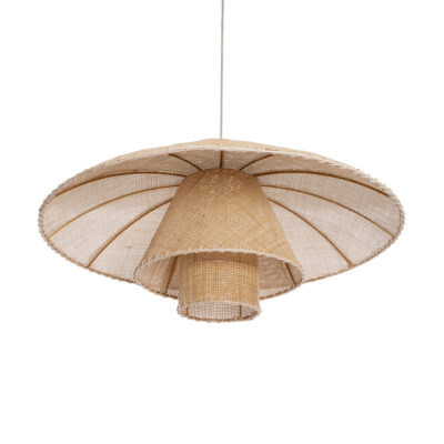 LEDTM® ZORA 02139 Boho Κρεμαστό Φωτιστικό Οροφής με Ντουί 1 x E27 AC 220-240V IP20 - Μπεζ - Μ80 x Π80 x Υ32cm - Image 6