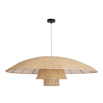 LEDTM® ZORA 02140 Boho Κρεμαστό Φωτιστικό Οροφής με Ντουί 1 x E27 AC 220-240V IP20 - Μπεζ - Μ120 x Π120 x Υ40cm - Image 4