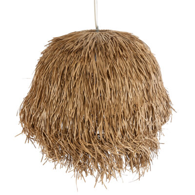 LEDTM® GUADELOUPE 02158 Boho Κρεμαστό Φωτιστικό Πλέγμα Μονόφωτο 1 x E27 IP20 Μπεζ Ράφια - Μ80 x Π80 x Υ60cm - Image 7
