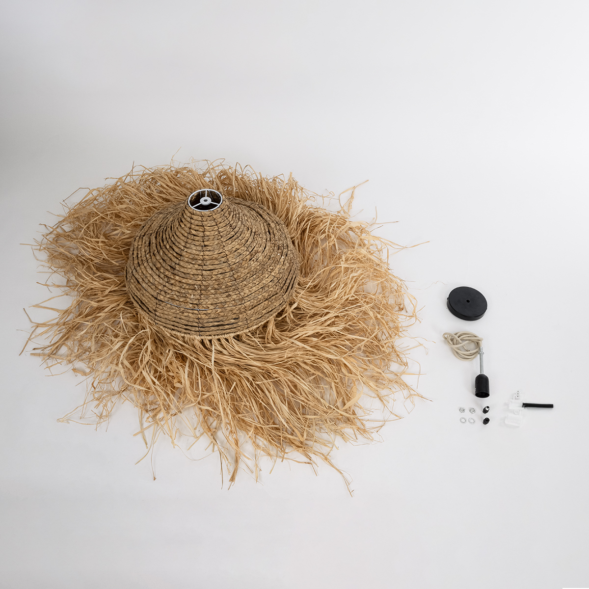 LEDTM® PORTOFERRAIO 02185 Boho Κρεμαστό Φωτιστικό Οροφής με Ντουί 1 x E27 AC 220-240V IP20 - Μπεζ - Μ50 x Π50 x Υ80cm - Image 10