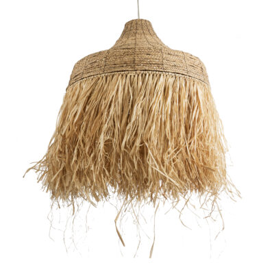 LEDTM® PORTOFERRAIO 02186 Boho Κρεμαστό Φωτιστικό Πλέγμα Μονόφωτο 1 x E27 IP20 Μπεζ Ράφια - Μ80 x Π80 x Υ120cm - Image 6