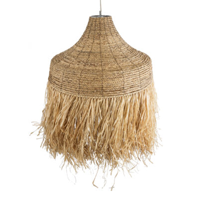 LEDTM® PORTOFERRAIO 02186 Boho Κρεμαστό Φωτιστικό Πλέγμα Μονόφωτο 1 x E27 IP20 Μπεζ Ράφια - Μ80 x Π80 x Υ120cm - Image 7